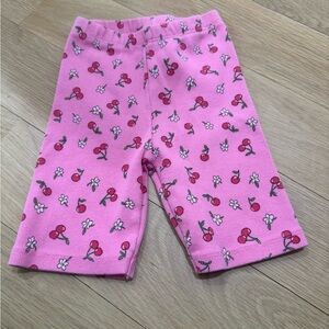 Zara Pink Cherry Print Kids biker shorts 5-6 years